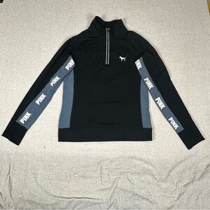 Victoria’s Secret Womens Jacket Black Gray Full Zip Casual Athleisure